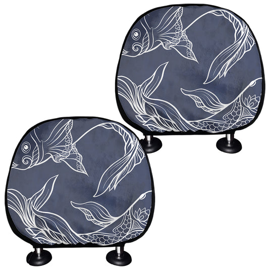 Astrology Pisces Sign Print Car Headrest Covers