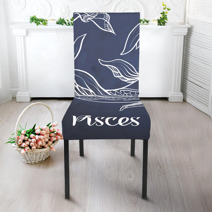 Astrology Pisces Sign Print Dining Chair Slipcover