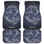 Astrology Pisces Sign Print Front and Back Car Floor Mats