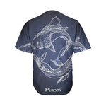 Astrology Pisces Sign Print Men's Baseball Jersey