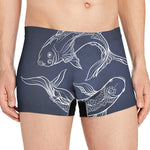 Astrology Pisces Sign Print Men's Boxer Briefs