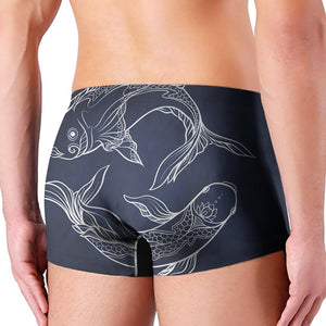 Astrology Pisces Sign Print Men's Boxer Briefs