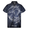 Astrology Pisces Sign Print Men's Short Sleeve Shirt