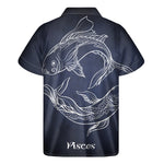 Astrology Pisces Sign Print Men's Short Sleeve Shirt