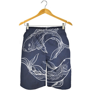 Astrology Pisces Sign Print Men's Shorts