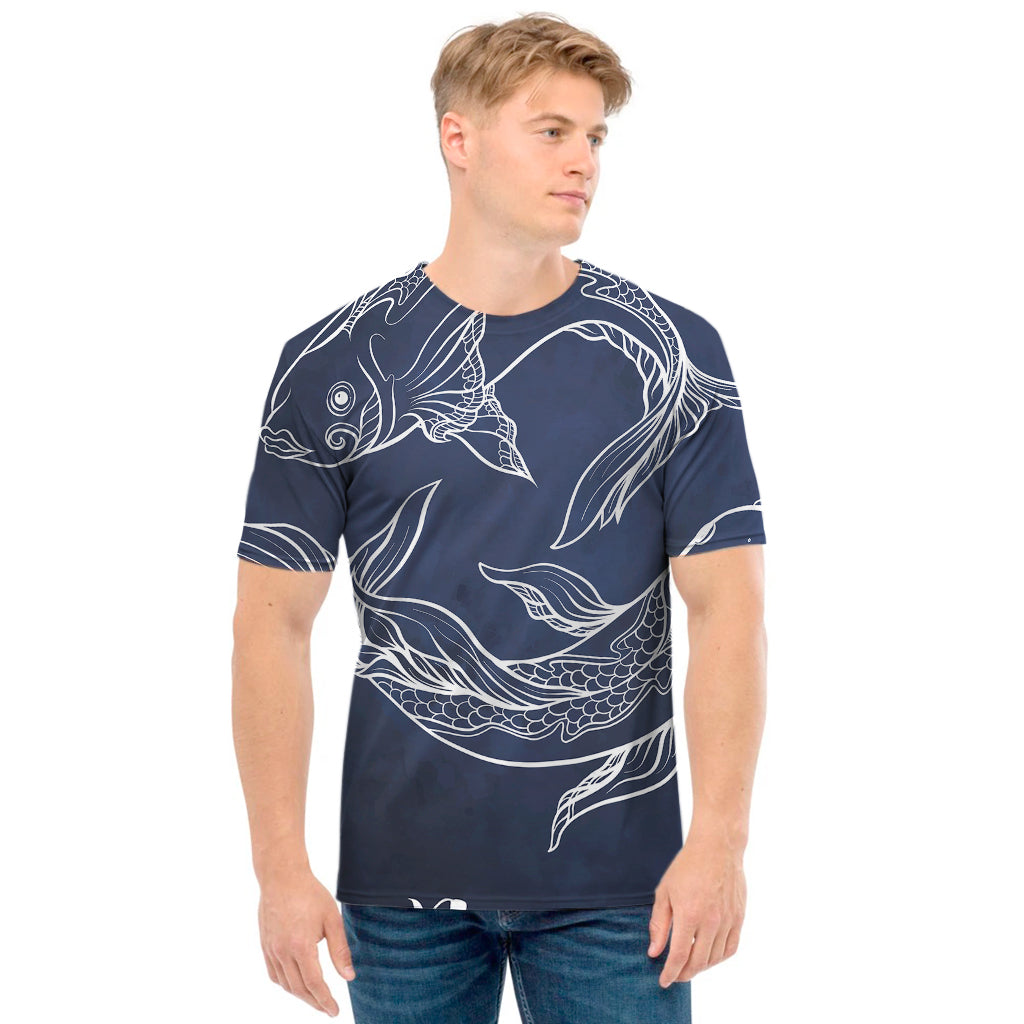 Astrology Pisces Sign Print Men's T-Shirt