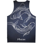 Astrology Pisces Sign Print Men's Tank Top