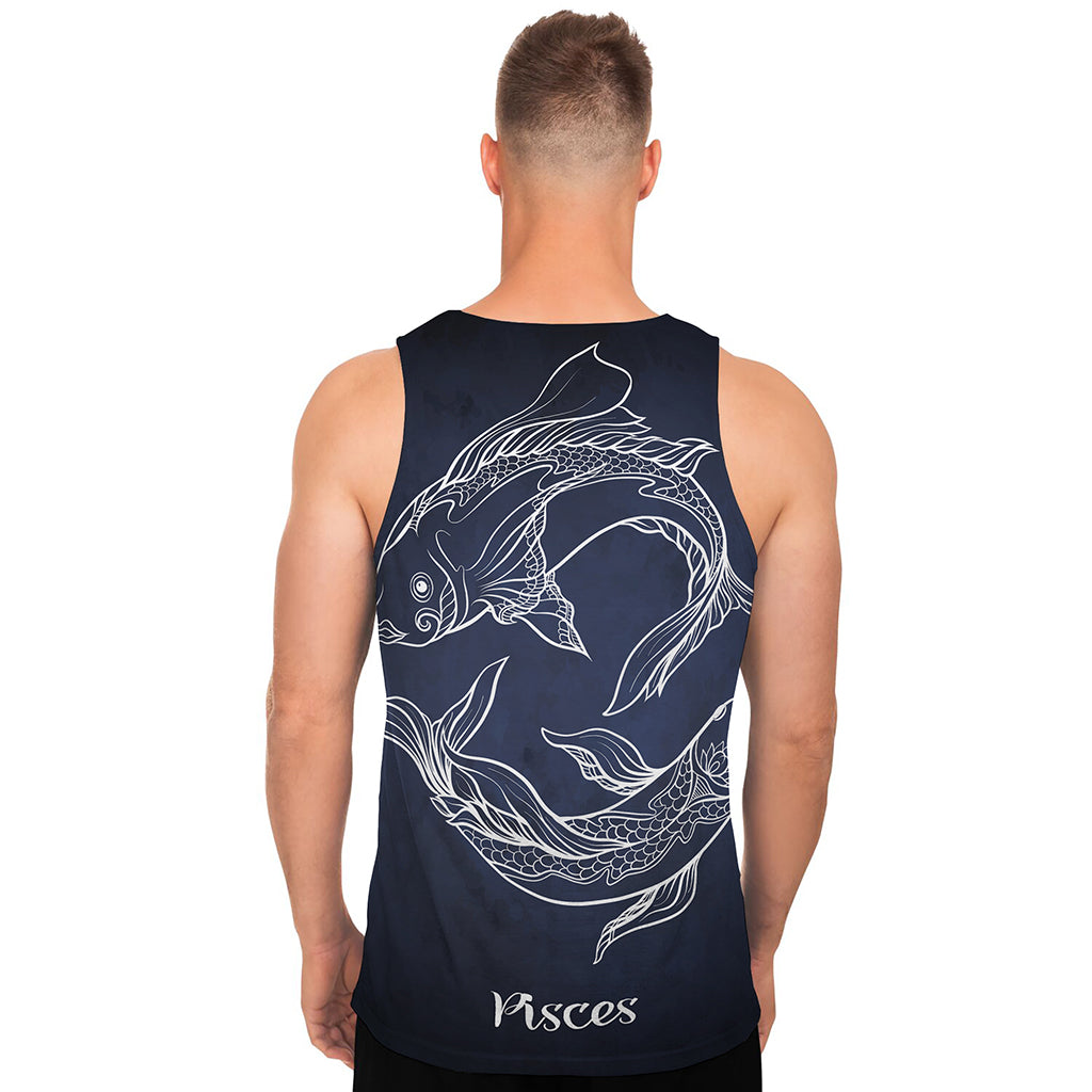 Astrology Pisces Sign Print Men's Tank Top