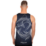 Astrology Pisces Sign Print Men's Tank Top