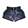 Astrology Pisces Sign Print Muay Thai Boxing Shorts