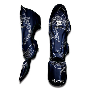 Astrology Pisces Sign Print Muay Thai Shin Guard