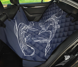 Astrology Pisces Sign Print Pet Car Back Seat Cover