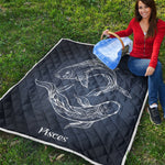 Astrology Pisces Sign Print Quilt