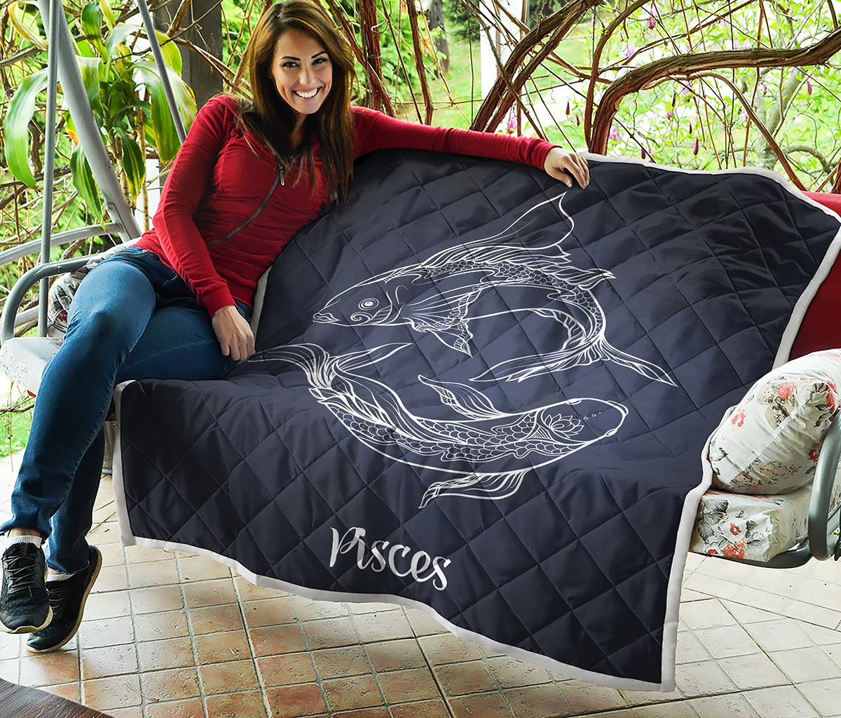 Astrology Pisces Sign Print Quilt