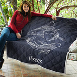 Astrology Pisces Sign Print Quilt