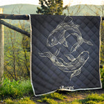 Astrology Pisces Sign Print Quilt