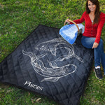 Astrology Pisces Sign Print Quilt