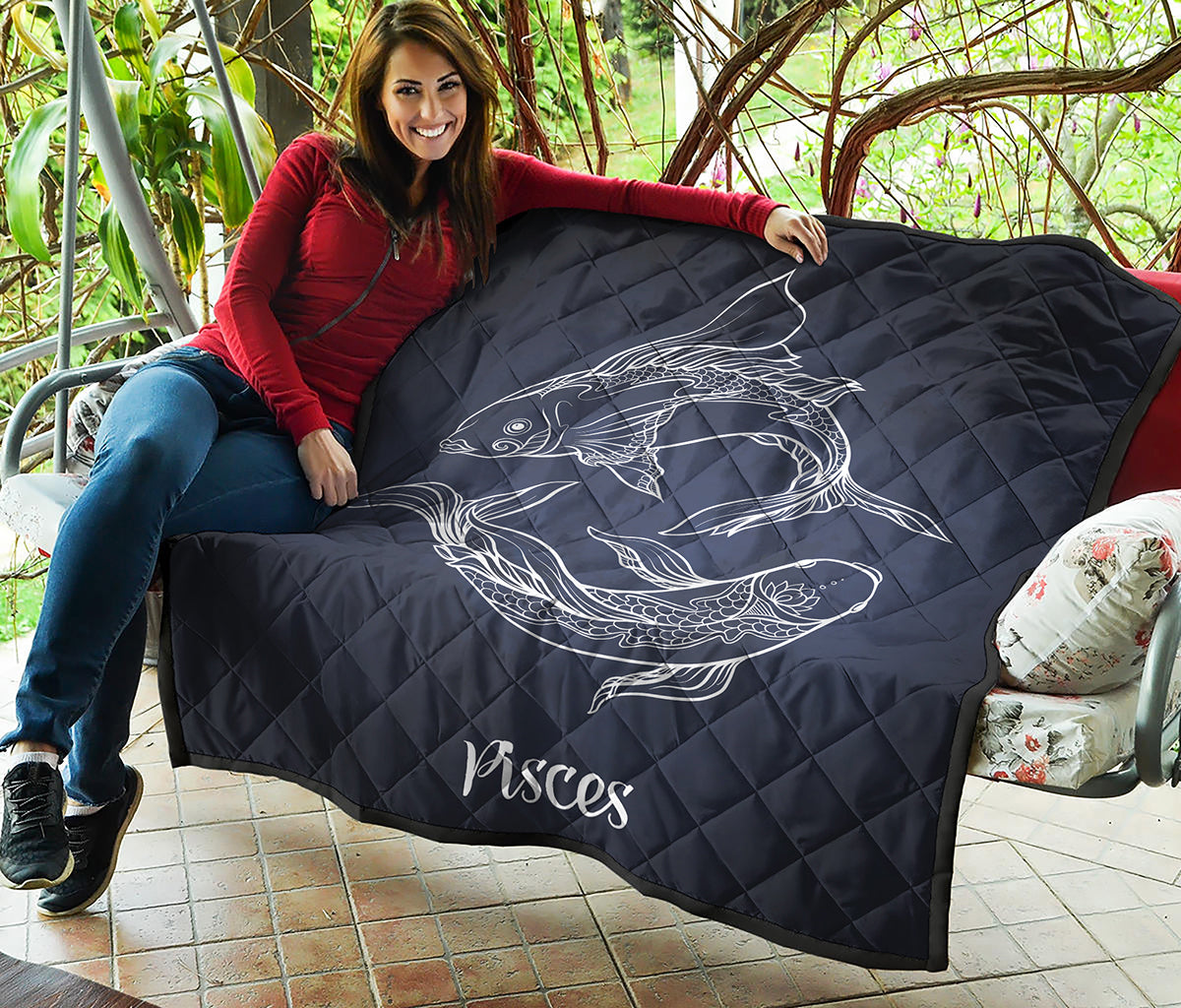 Astrology Pisces Sign Print Quilt