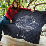 Astrology Pisces Sign Print Quilt
