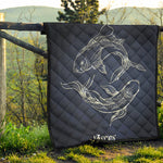 Astrology Pisces Sign Print Quilt