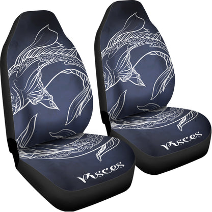 Astrology Pisces Sign Print Universal Fit Car Seat Covers