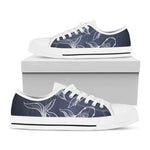 Astrology Pisces Sign Print White Low Top Shoes