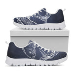 Astrology Pisces Sign Print White Sneakers