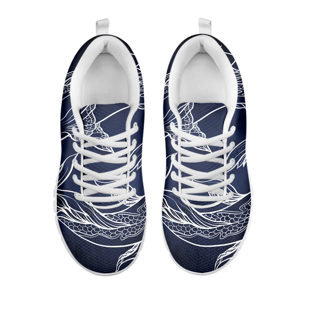 Astrology Pisces Sign Print White Sneakers