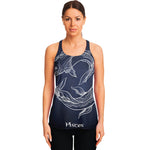 Astrology Pisces Sign Print Women's Racerback Tank Top