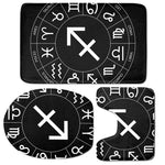 Astrology Sagittarius Sign Print 3 Piece Bath Mat Set