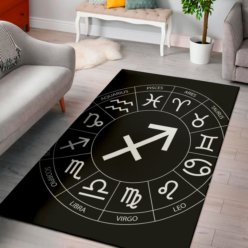 Astrology Sagittarius Sign Print Area Rug