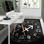 Astrology Sagittarius Sign Print Area Rug