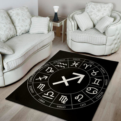 Astrology Sagittarius Sign Print Area Rug