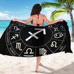 Astrology Sagittarius Sign Print Beach Sarong Wrap