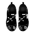 Astrology Sagittarius Sign Print Black Sneakers
