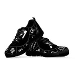 Astrology Sagittarius Sign Print Black Sneakers