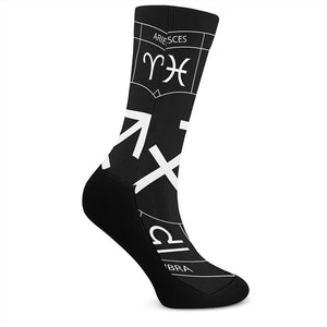 Astrology Sagittarius Sign Print Crew Socks