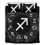 Astrology Sagittarius Sign Print Duvet Cover Bedding Set