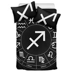 Astrology Sagittarius Sign Print Duvet Cover Bedding Set