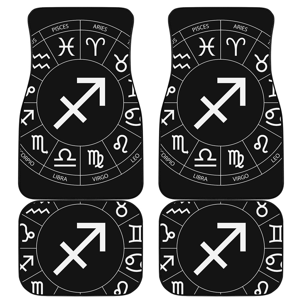 Astrology Sagittarius Sign Print Front and Back Car Floor Mats