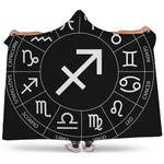 Astrology Sagittarius Sign Print Hooded Blanket