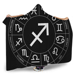 Astrology Sagittarius Sign Print Hooded Blanket