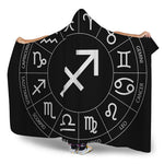 Astrology Sagittarius Sign Print Hooded Blanket
