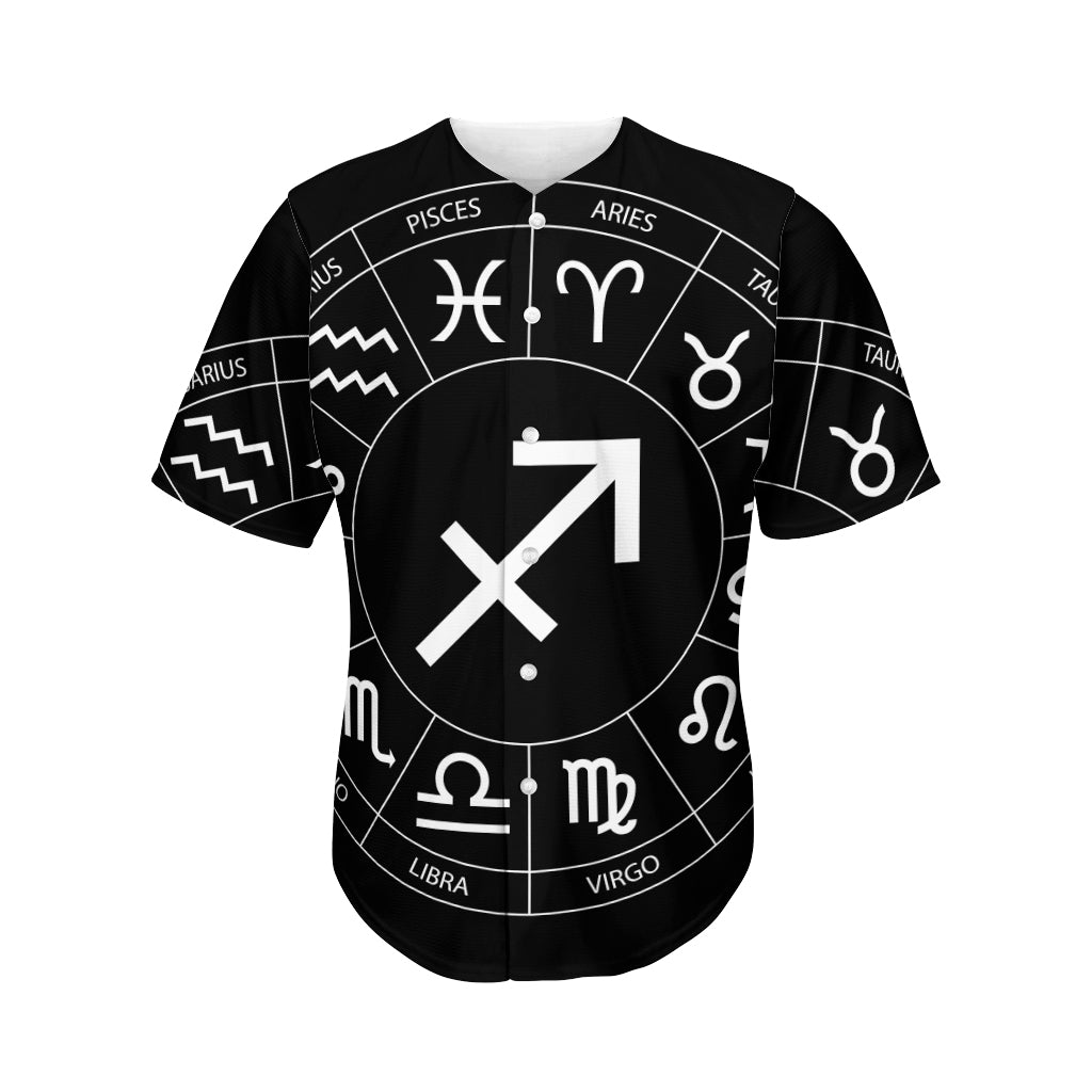 Astrology Sagittarius Sign Print Men's Baseball Jersey