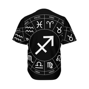 Astrology Sagittarius Sign Print Men's Baseball Jersey