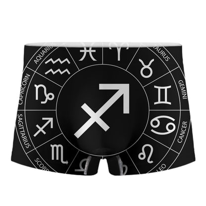 Astrology Sagittarius Sign Print Men's Boxer Briefs