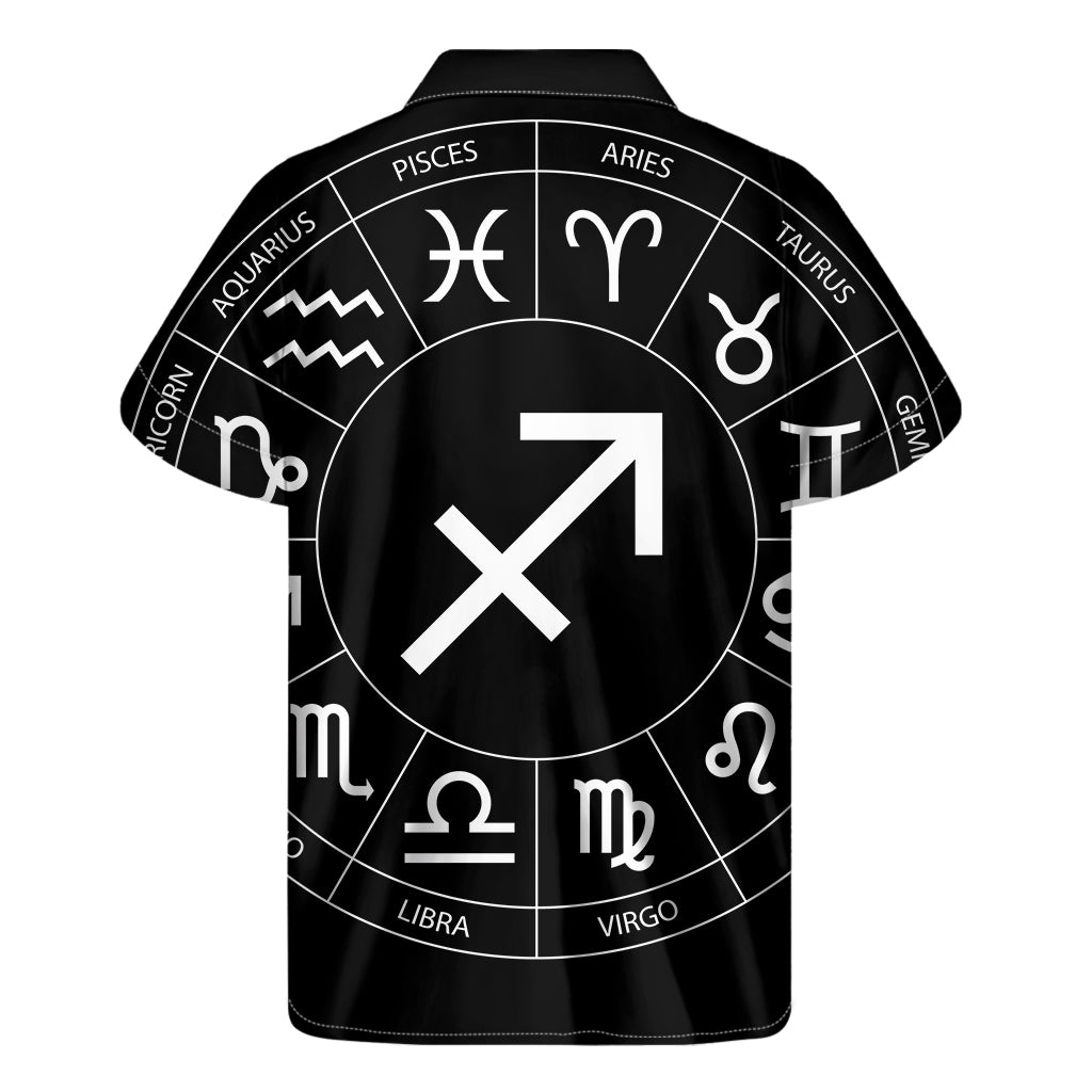Astrology Sagittarius Sign Print Men's Short Sleeve Shirt