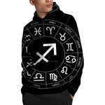 Astrology Sagittarius Sign Print Pullover Hoodie