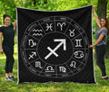 Astrology Sagittarius Sign Print Quilt