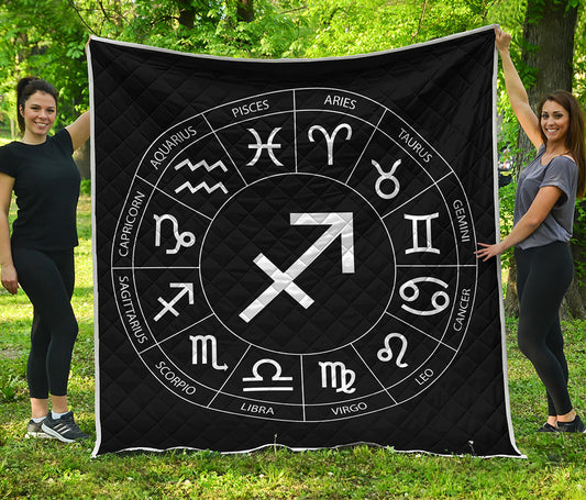 Astrology Sagittarius Sign Print Quilt